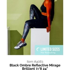 Zyia black ombre reflective light n tight